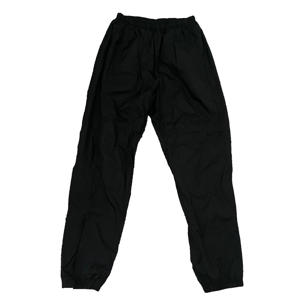 VTG Y2K Nike Jogger Track Pants Womens Large 12-14 Black Windbreaker Athletic